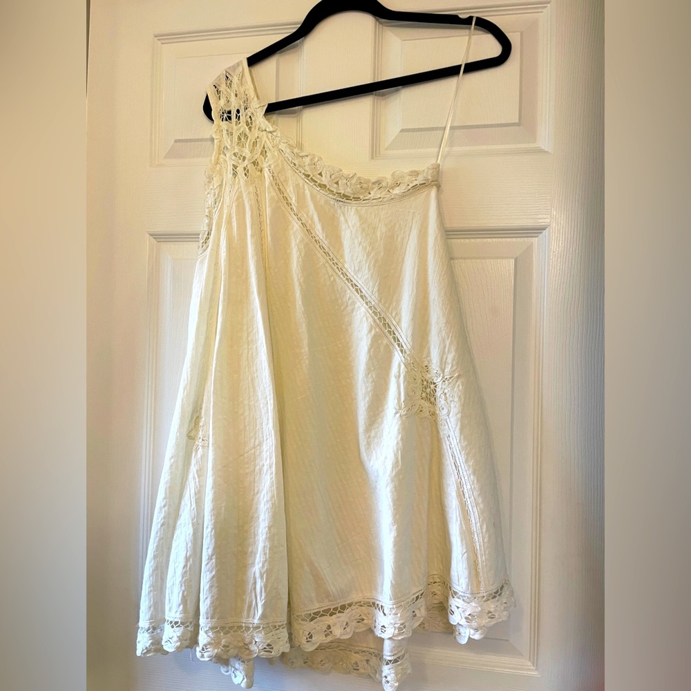 Free People lace off white Swing Dress xs
